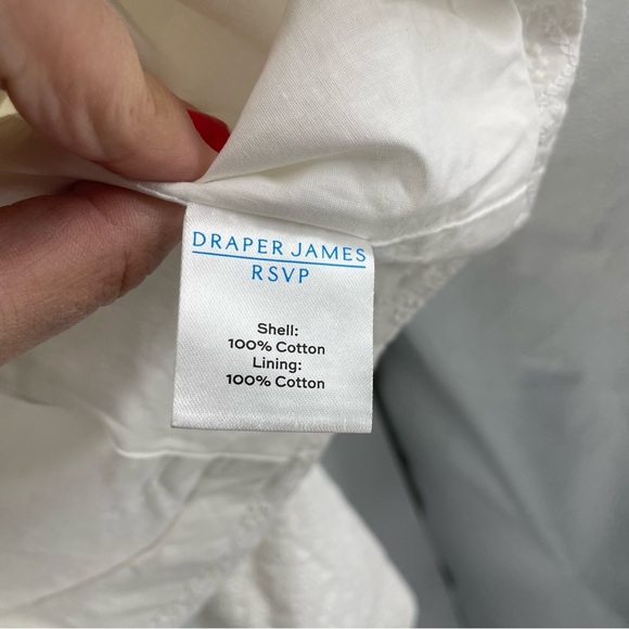 Draper James RSVP Eyelet Textured Notch Lapel Blazer White XXL - Picture 4 of 9